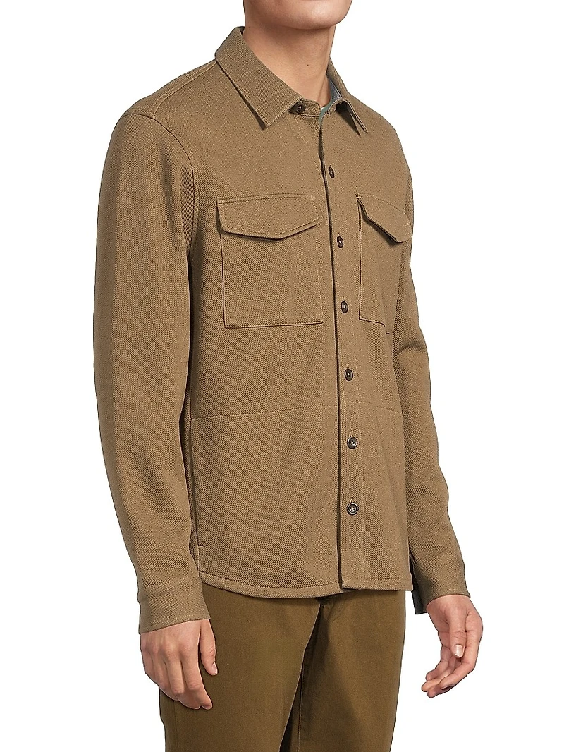 Cotton-Blend Shirt Jacket