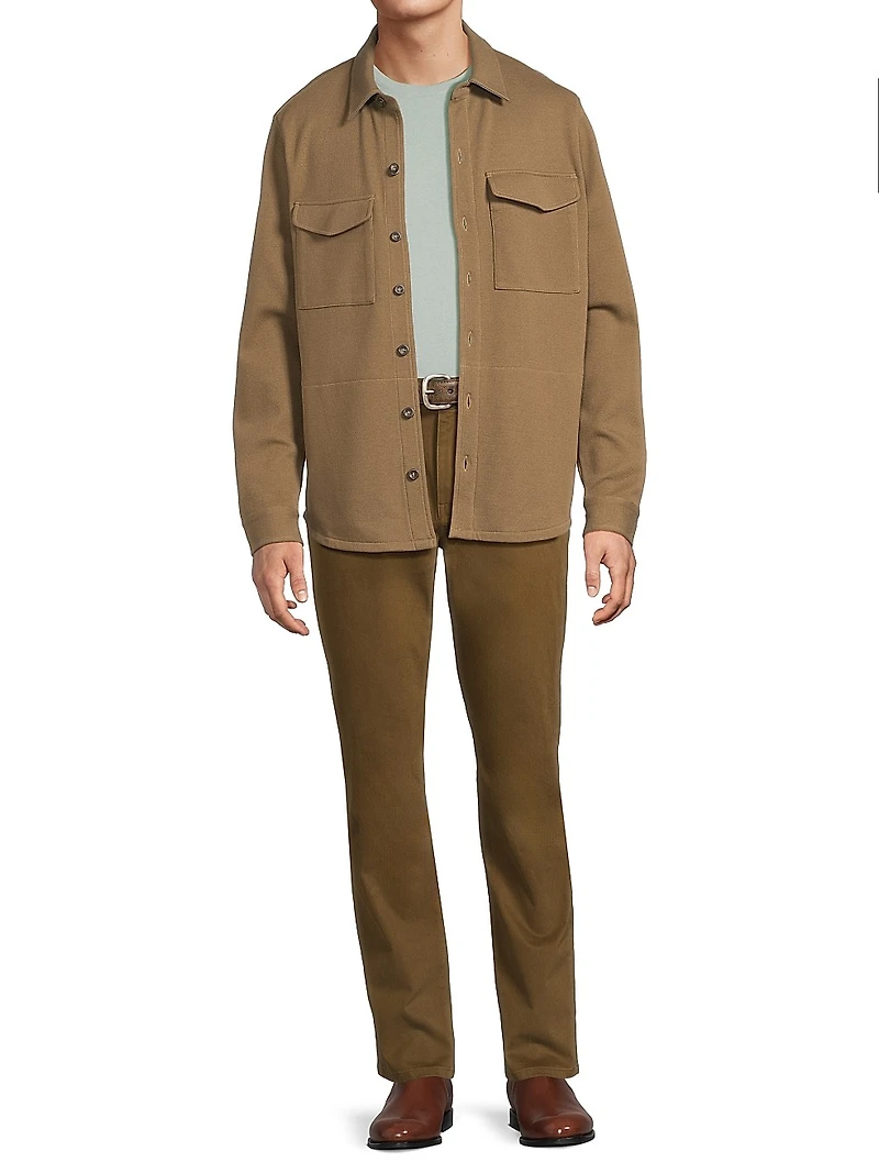 Cotton-Blend Shirt Jacket