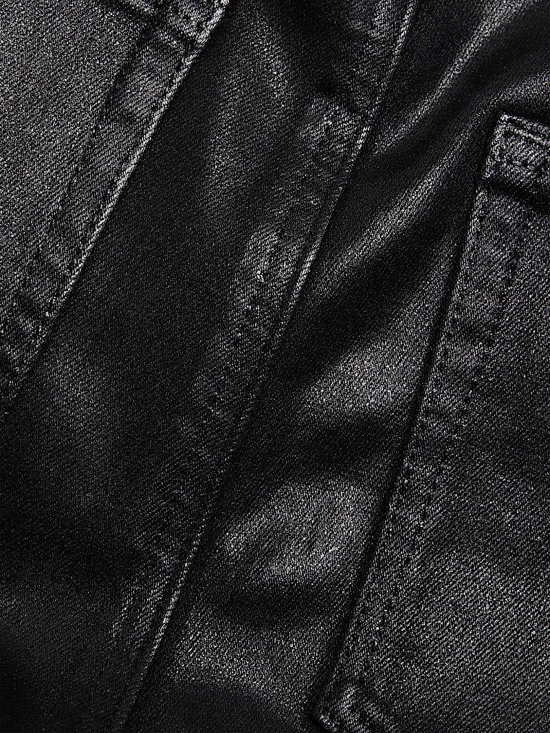 Claudine Faux Leather Flare Ankle Pants