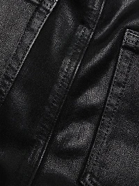 Claudine Faux Leather Flare Ankle Pants