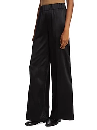 Silk Wide-Leg Pants