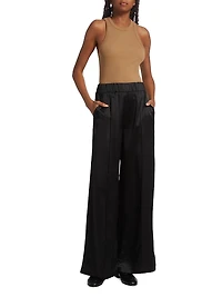 Silk Wide-Leg Pants
