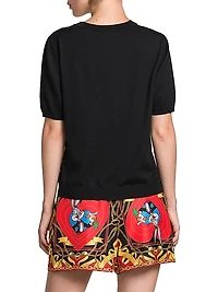 Bunny Short-Sleeve Wool Sweater
