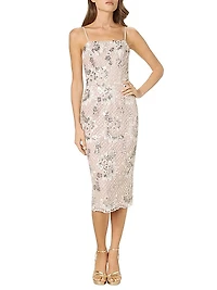 Josselyn Beaded & Sequin Midi-Dress