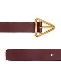 Triangle Buckle Leather Belt