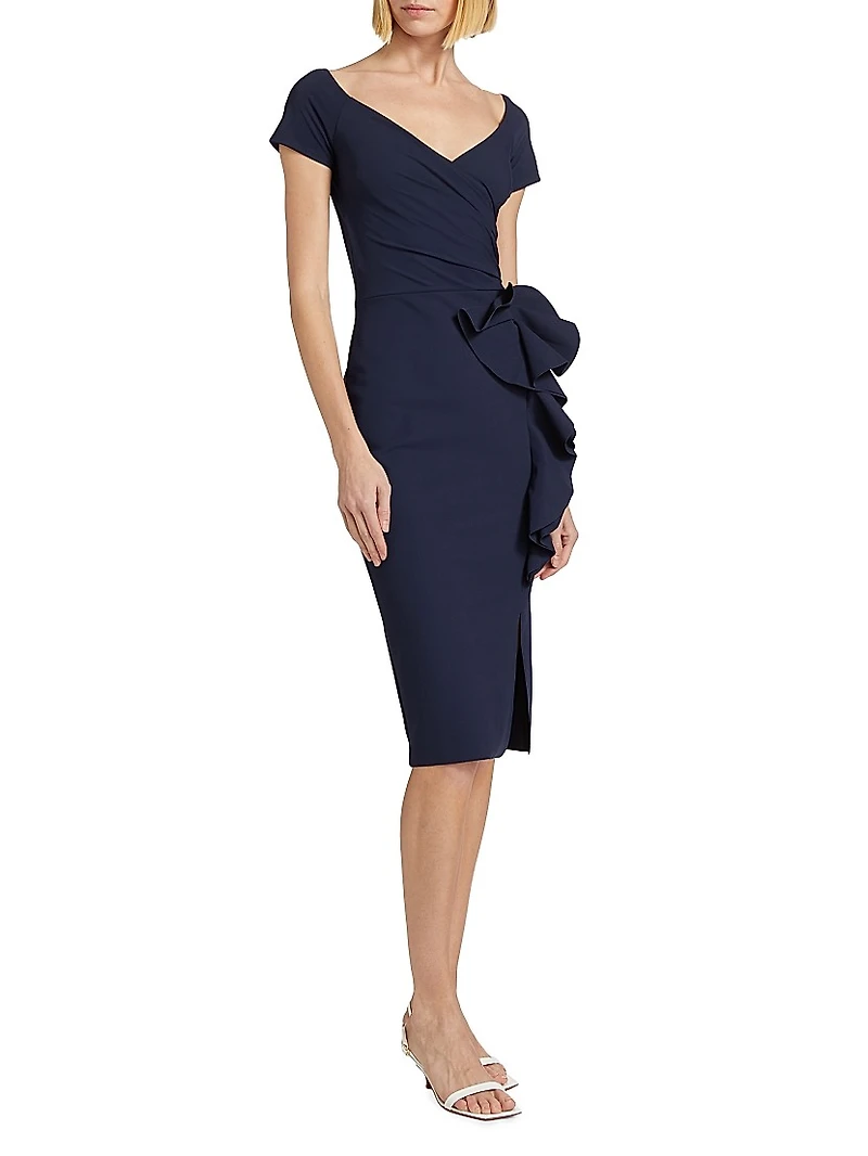 Youwen Ruffled Cocktail Dress