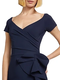 Youwen Ruffled Cocktail Dress