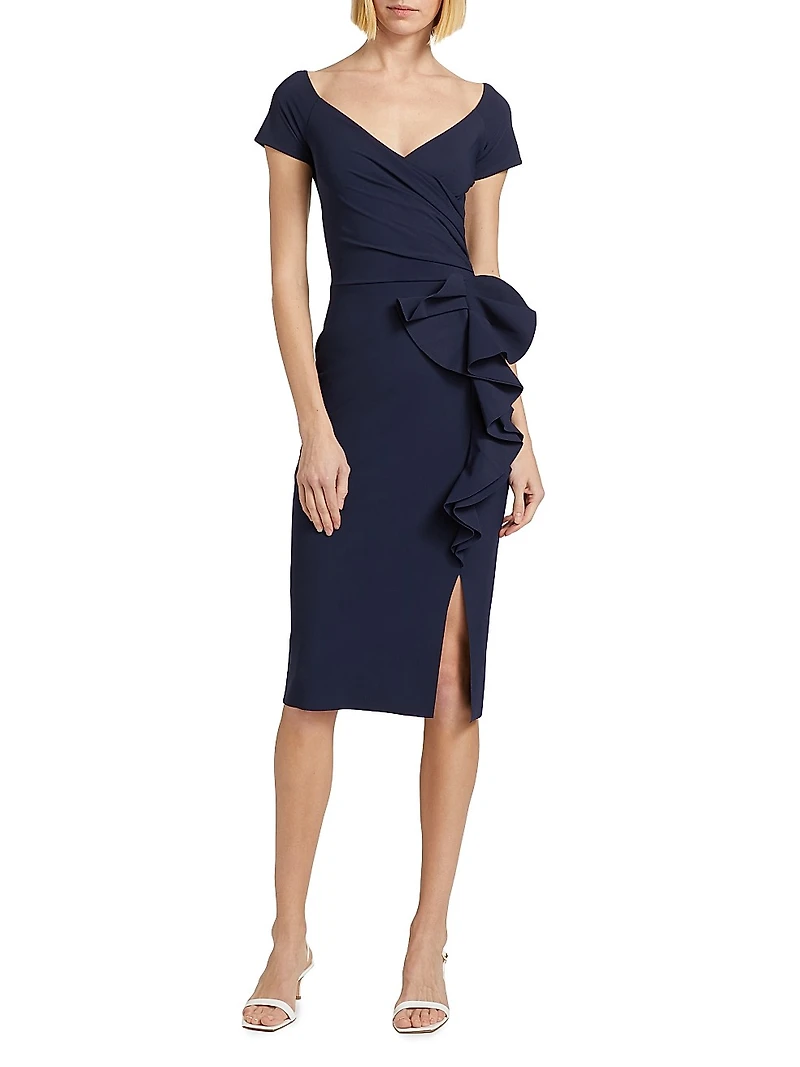 Youwen Ruffled Cocktail Dress