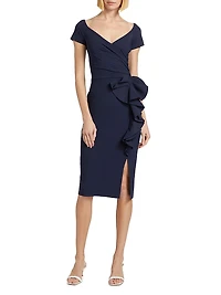 Youwen Ruffled Cocktail Dress