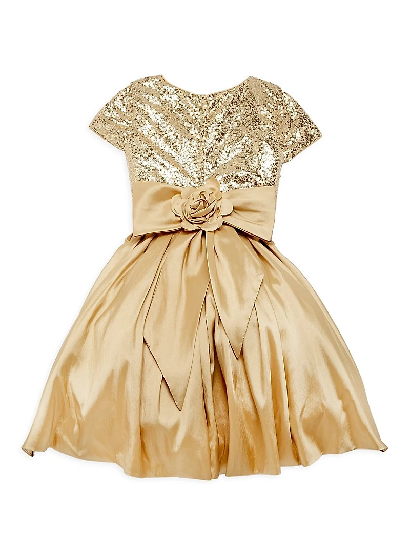 Baby Girl's, Little Girl's & Sequined Satin Dress