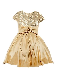 Baby Girl's, Little Girl's & Sequined Satin Dress