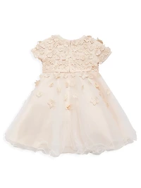Baby Girl's & Little Girl's Floral Appliqué Organza Dress