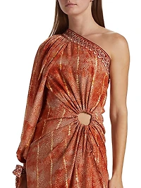 Raiz - R23 Ruba Printed One-Shoulder Maxi Dress