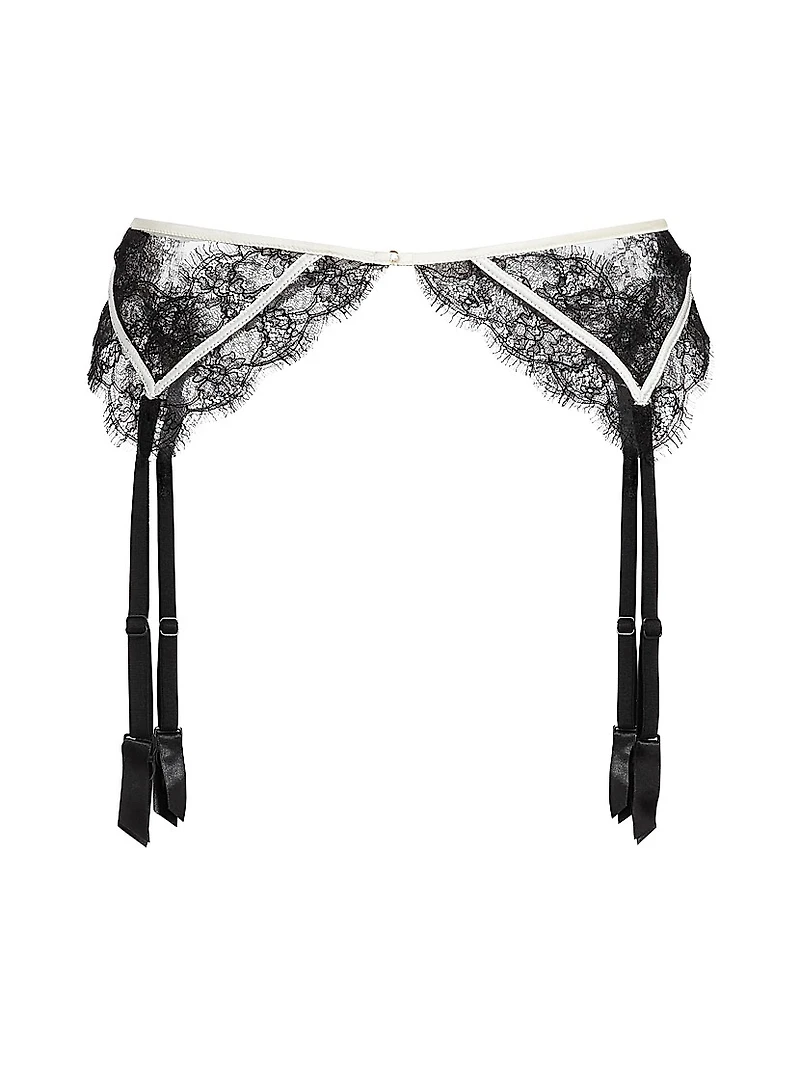 Lace Inset Garter Belt