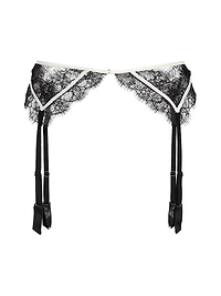 Lace Inset Garter Belt