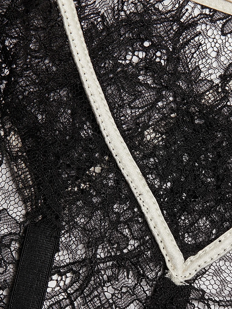Lace Inset Garter Belt
