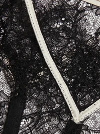 Lace Inset Garter Belt