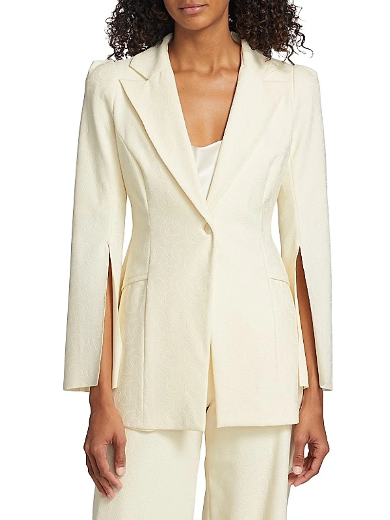Ottilia Monogrammed-Lace Blazer
