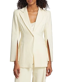 Ottilia Monogrammed-Lace Blazer