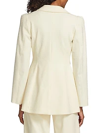 Ottilia Monogrammed-Lace Blazer