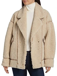 Badu Faux Sherpa Biker Jacket