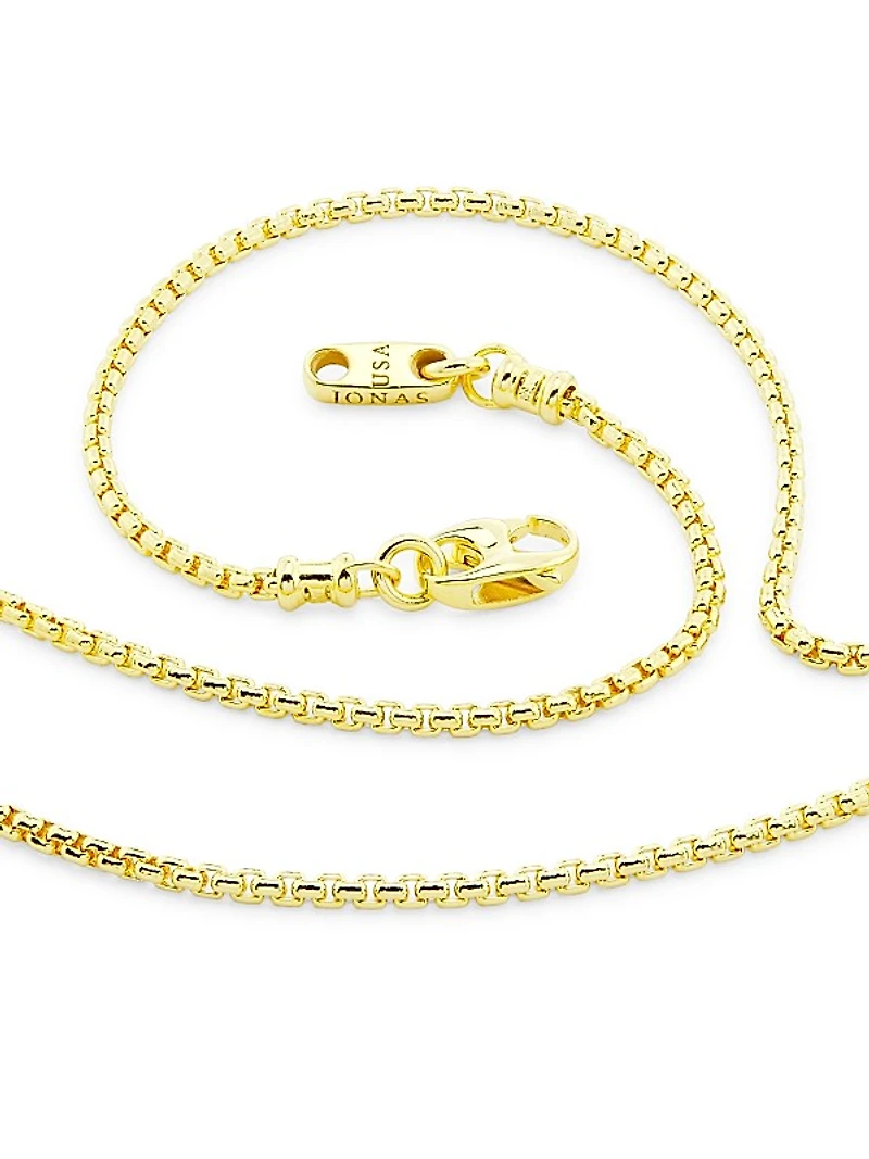 Flatiron 18K-Goldplated Sterling Silver Box Chain Necklace