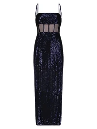 Bustier Sequin Column Gown