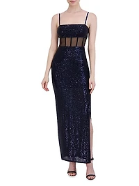 Bustier Sequin Column Gown
