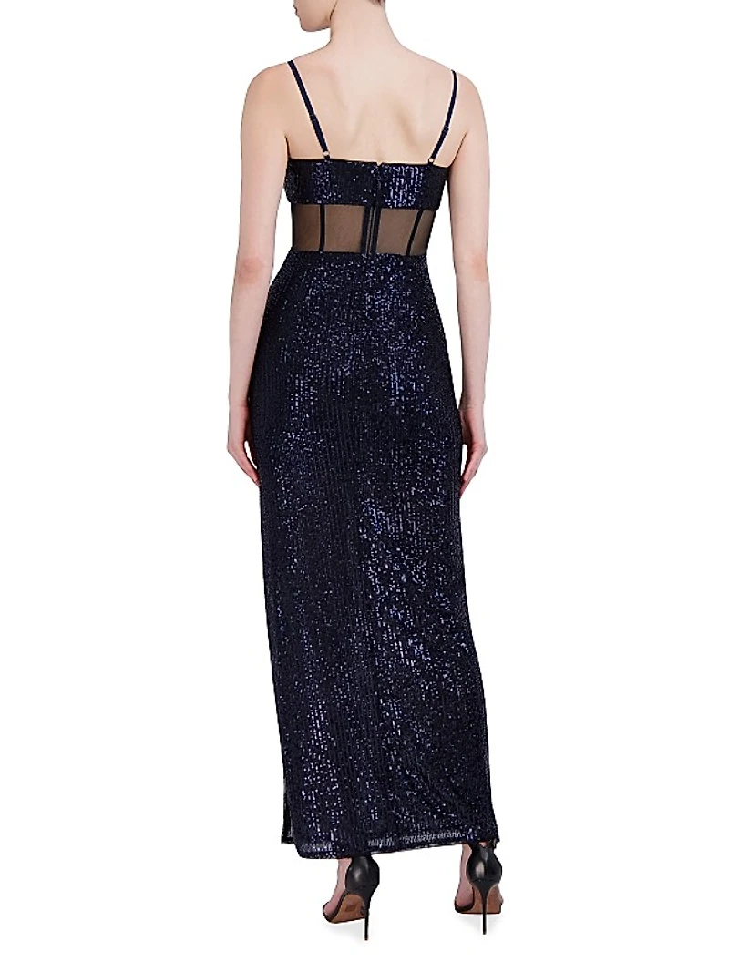 Bustier Sequin Column Gown