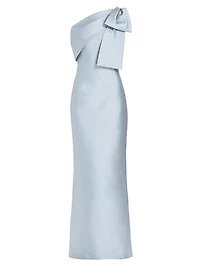 Bonnie Satin One-Shoulder Gown