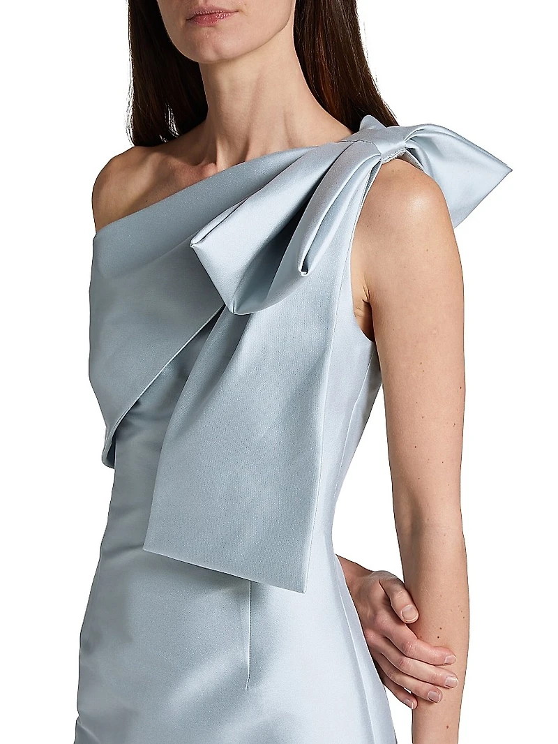 Bonnie Satin One-Shoulder Gown