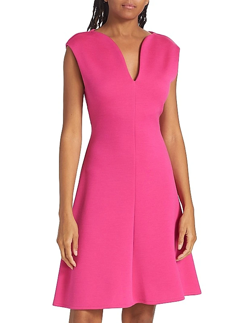 Flared Cap-Sleeve Dress