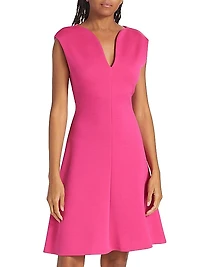 Flared Cap-Sleeve Dress