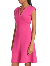 Flared Cap-Sleeve Dress