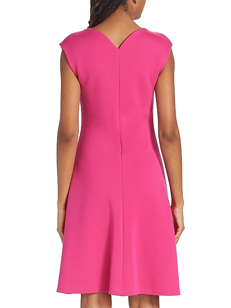 Flared Cap-Sleeve Dress