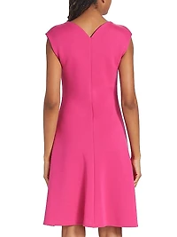 Flared Cap-Sleeve Dress