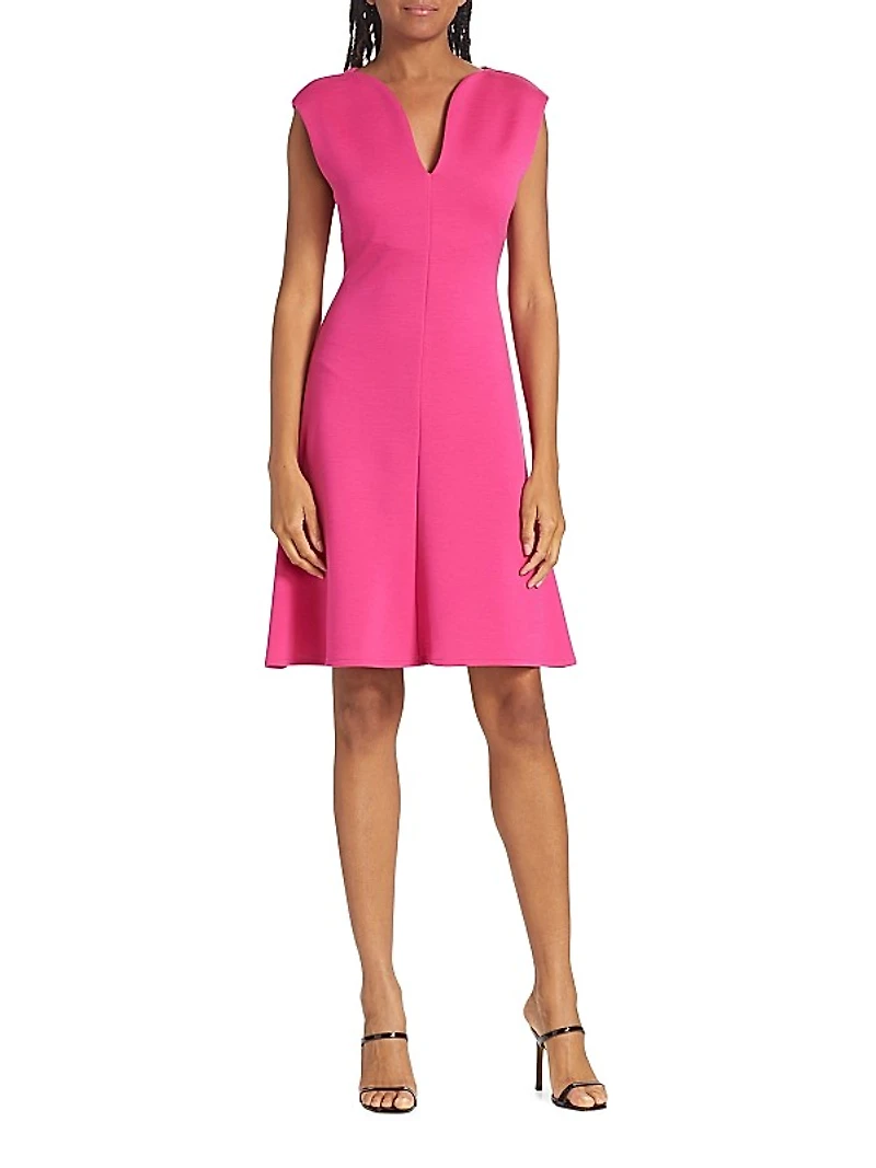 Flared Cap-Sleeve Dress