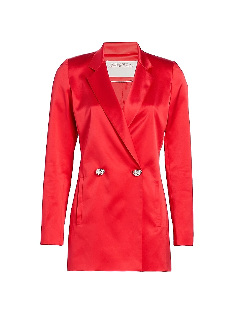 Charmeuse Double-Breasted Jacket