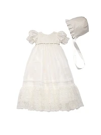 Baby Girl's Beaded Floral Lace Dress