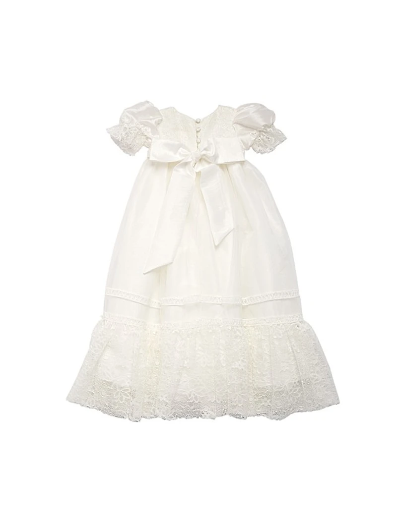 Baby Girl's Beaded Floral Lace Dress
