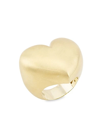 14K Yellow Gold Heart Ring