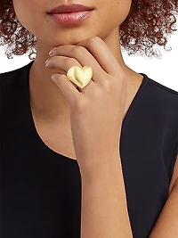 14K Yellow Gold Heart Ring