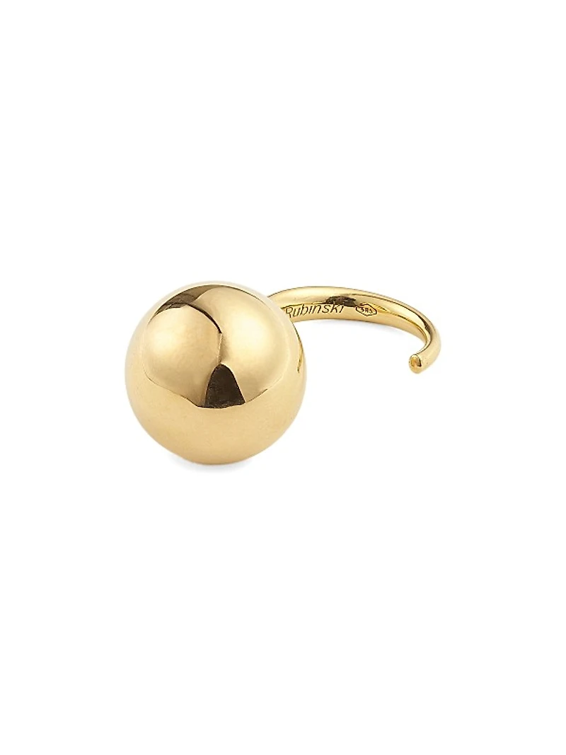 14K Yellow Gold Ball Ring