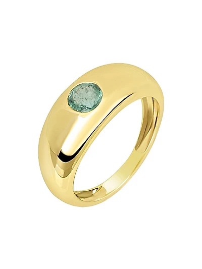 14K Yellow Gold & Emerald Ring
