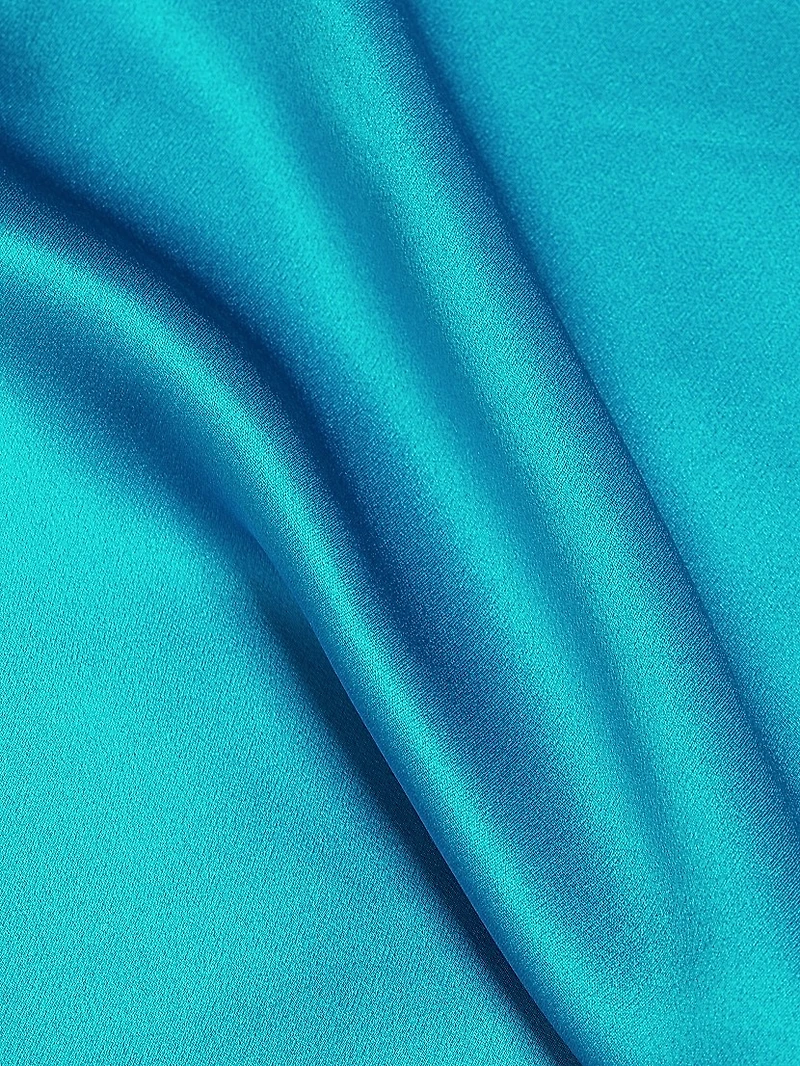 Draped Silk Satin Crop Top