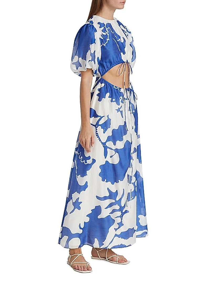Vivi Puff-Sleeve Maxi Dress