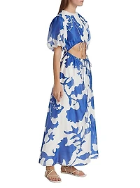 Vivi Puff-Sleeve Maxi Dress