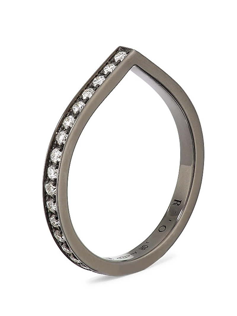 Antifer Black Platinum & Diamond Ring