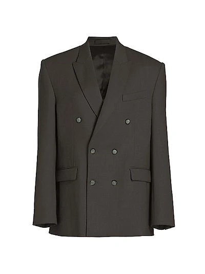 Wool Double-Breasted Blazer