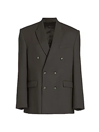 Wool Double-Breasted Blazer